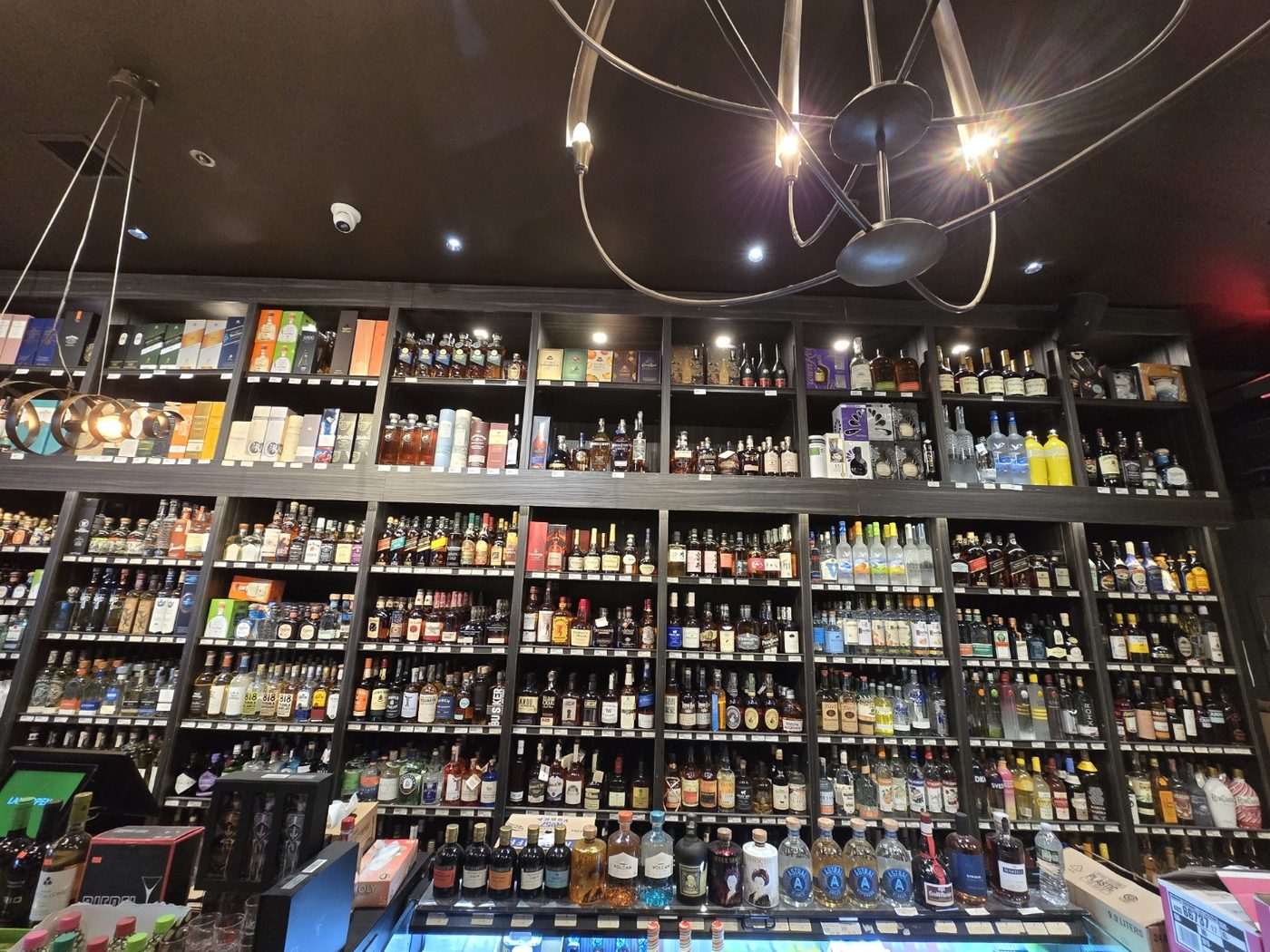 Premium spirits shelves
